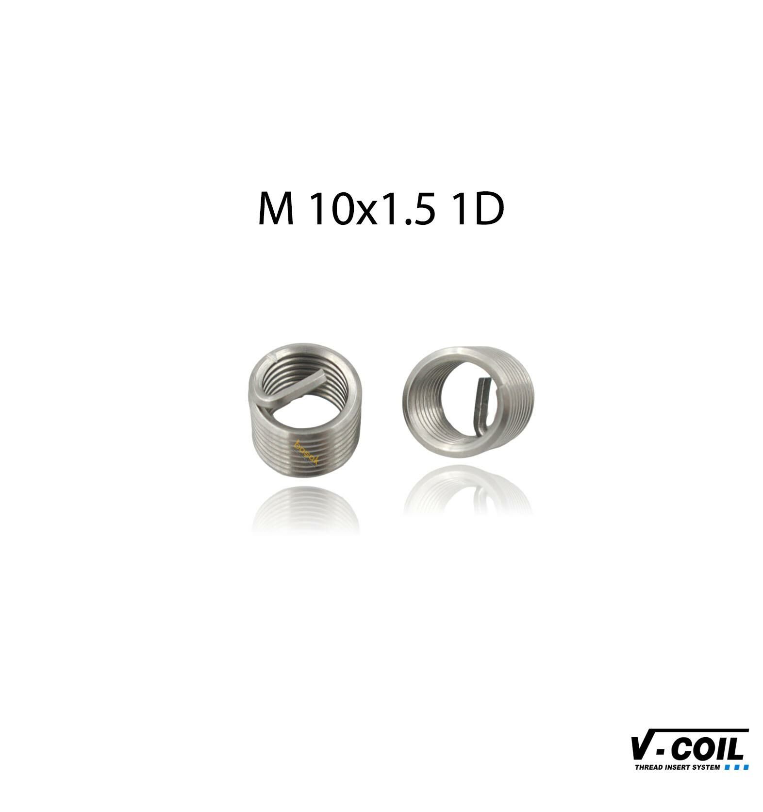 V-Coil M 10x1,5 Tırnaklı 1,0D Helicoil Yay İnox (1 Adet) 07215