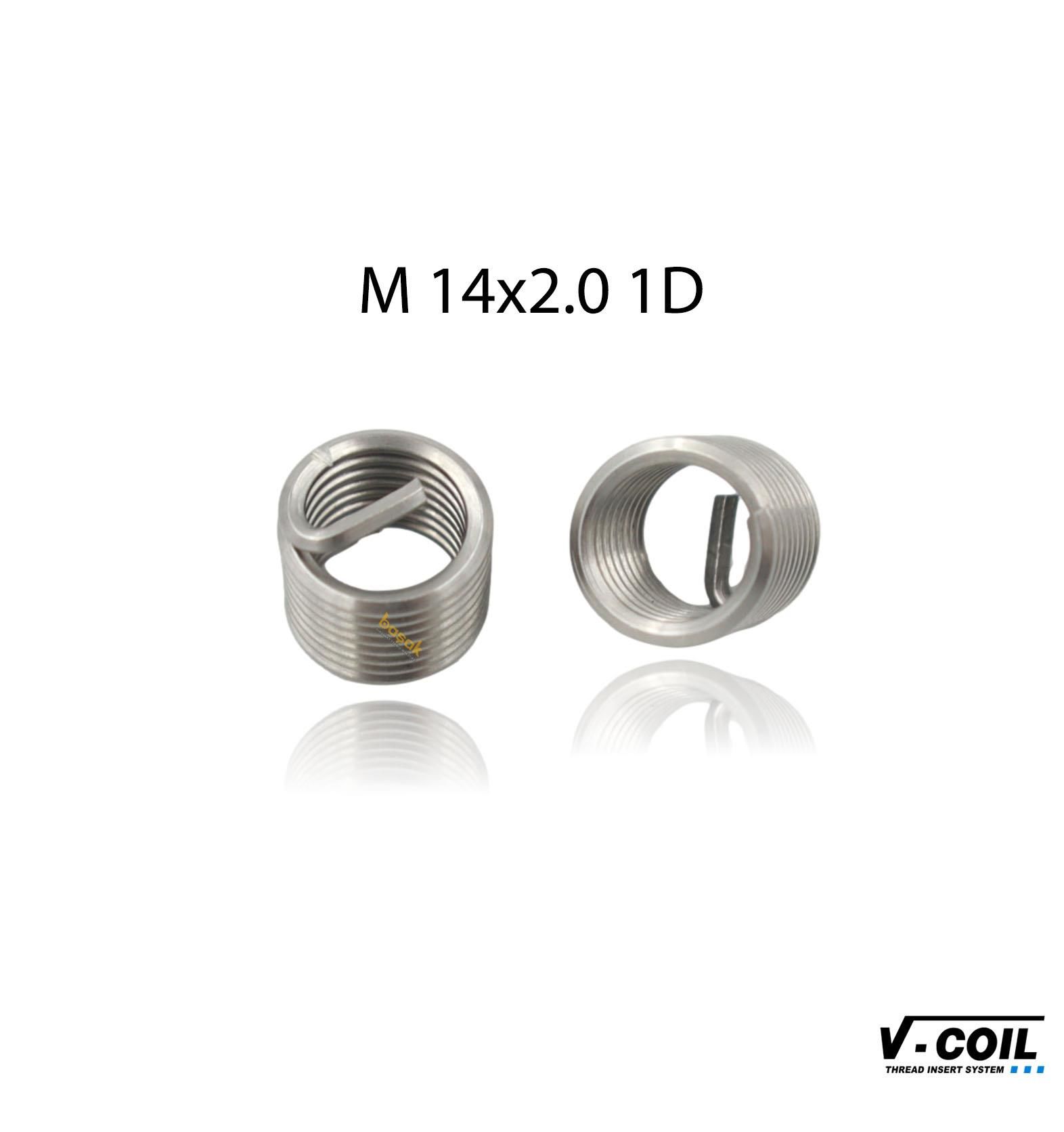 V-Coil M 14x2,0 Tırnaklı 1,0D Helicoil Yay İnox (1 Adet) 07225