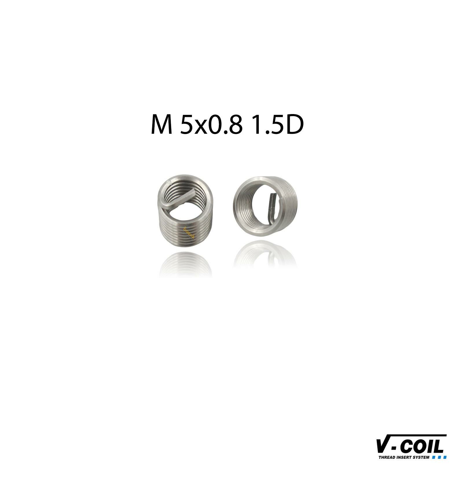 V-Coil M 5x0,8 Tırnaklı 1,5D Helicoil Yay İnox (1 Adet) 07308