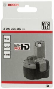 Bosch 9,6 V 2,6 Ah HD NiMh O-Pack Akü 2607335682