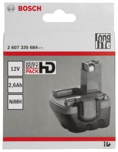 Bosch 12 V 2,6 Ah HD NiMh O-Pack Akü 2607335684