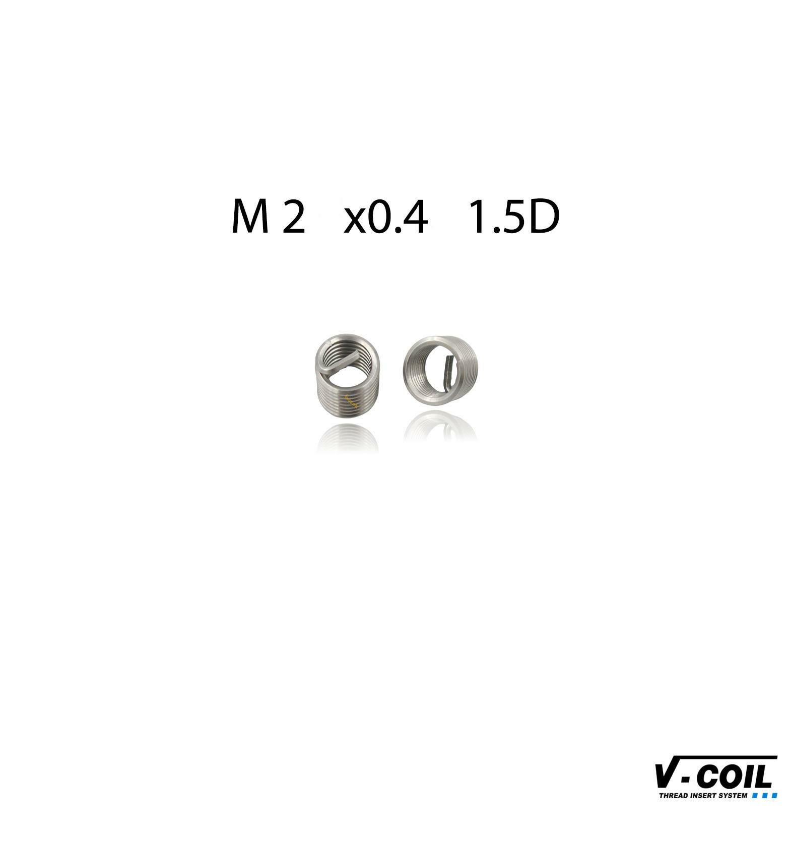 V-Coil M 2x0,4 Tırnaklı 1,5D Helicoil Yay İnox (1 Adet) 07302