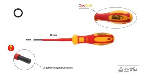 Ceta Form 4 mm 1000 Volt VDE İzoleli Allen Tornavida G06-040-080