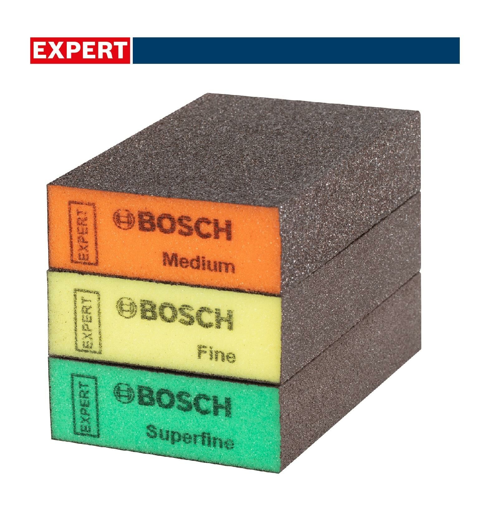 Bosch Expert S471 3'lü Set Sünger Zımpara 69x97x26 mm 2608901175