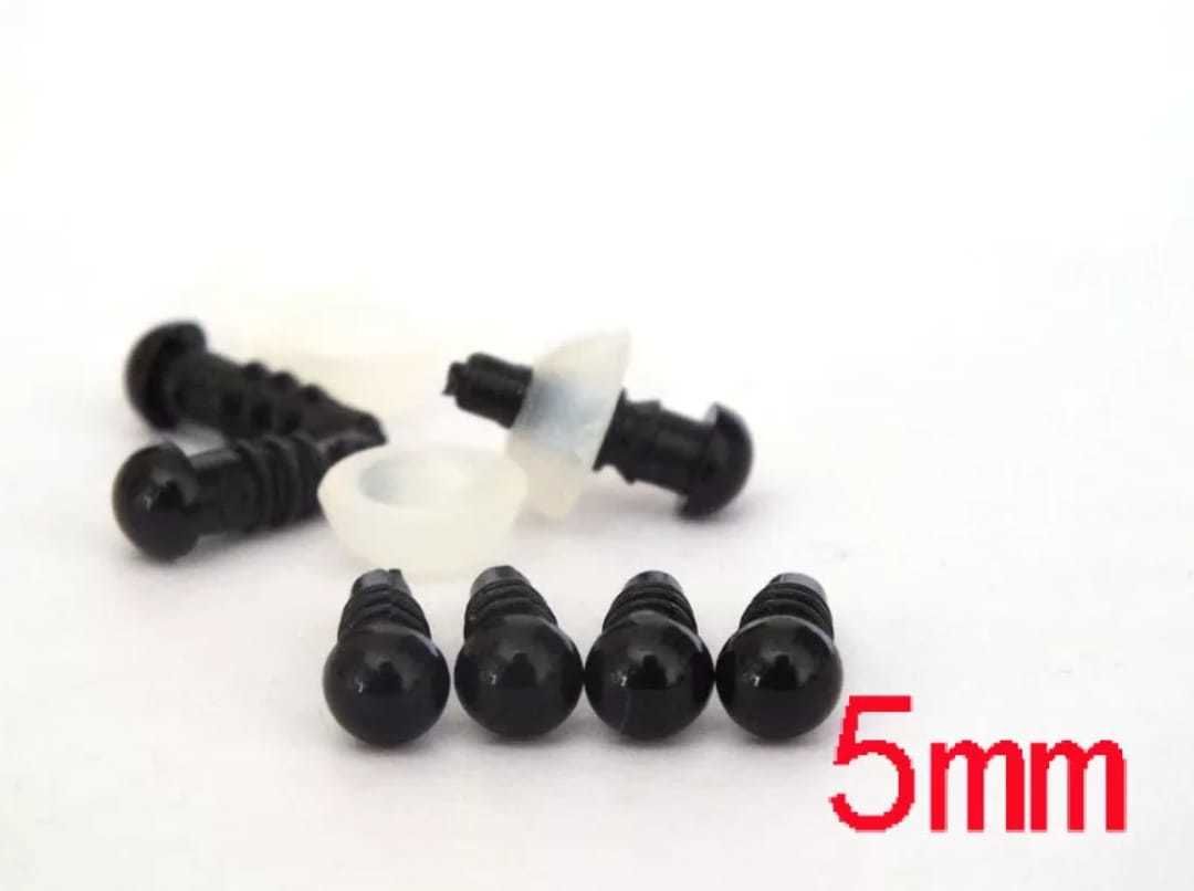 5 MM AMİGURUMİ VİDALI GÖZ ( 100 ADET - 50 ÇİFT)