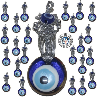 EVİL EYE NO:1 GÜMÜŞ VARAKLI (5 CM)