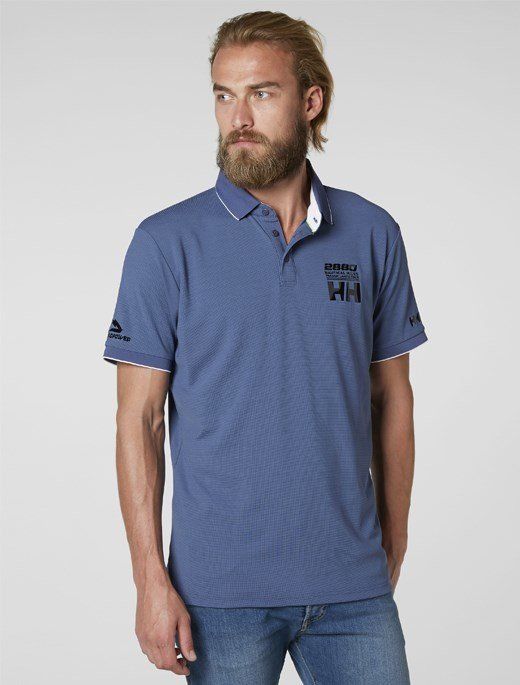 HH HP RACING POLO ERKEK TİŞÖRT, Vintage Indigo