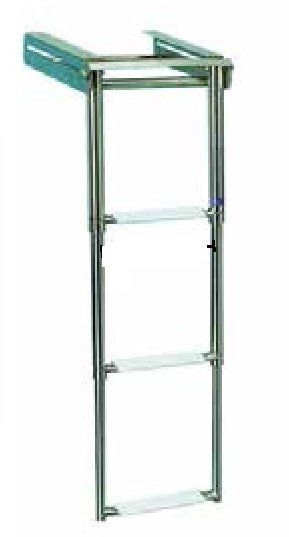 Platform Altı Teleskopik Paslanmaz Merdiven Basamak Sayısı:3 Boy:85 CM