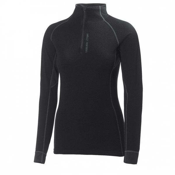 W HH FLOW WARM HIGH NECK 1/2 ZIP,Siyah