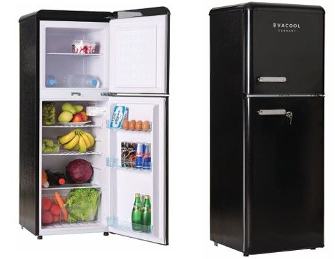 Marin Retro Buzdolabı Çift Kapılı 138 lt. Siyah