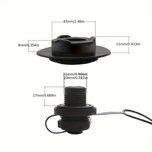 Şişme bot ve Hava Yatağı için Hava Valfı Komple