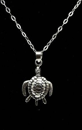 Kolye Ucu,SU KAPLUMBAĞASI,925 Ayar Gümüş