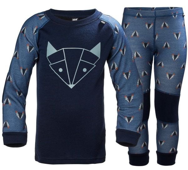 K HH LIFA MERINO ÇOCUK TERMAL SET Blue Horizon