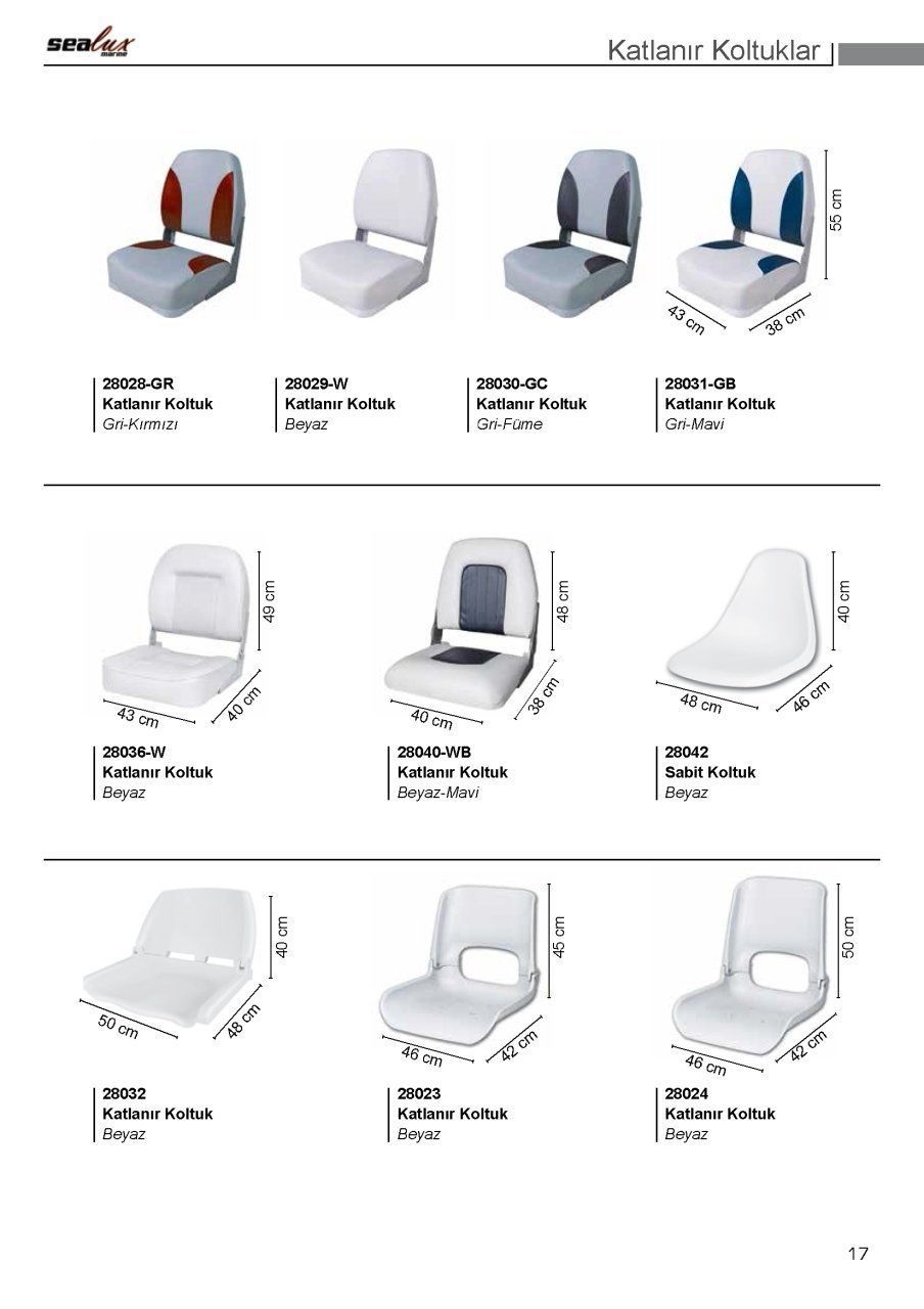 Katlanır Koltuk Gri-Füme En:43 Derinlik:38 Yükseklik:55 CM