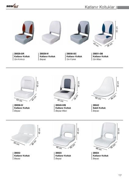 Katlanır Koltuk Gri-Füme En:43 Derinlik:38 Yükseklik:55 CM