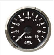 AMPERMETRE 12V/24V SİYAH  52mm