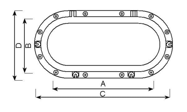 OVAL LUMBOZ ABS BEYAZ 26x50 CM