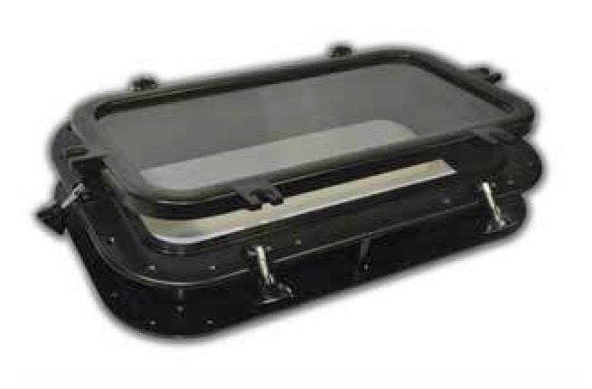 İÇTEN MONTAJ ABS DİKDÖRTGEN LUMBOZ SİYAH 30x50 CM