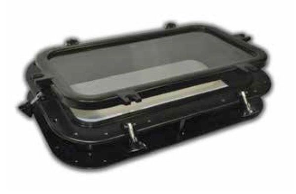 İÇTEN MONTAJ ABS DİKDÖRTGEN LUMBOZ SİYAH 30x50 CM