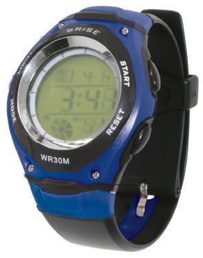 Spor Saat - Geri Sayım Fonksiyonlu - Siyah/Mavi