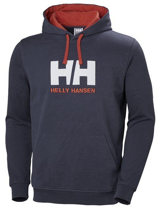 HH HH LOGO HOODIE GRAPHITE BLUE
