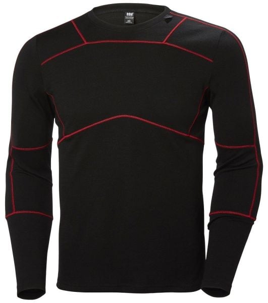 HH LIFA MERINO CREW ERKEK ÜST İÇLİK Jet Black