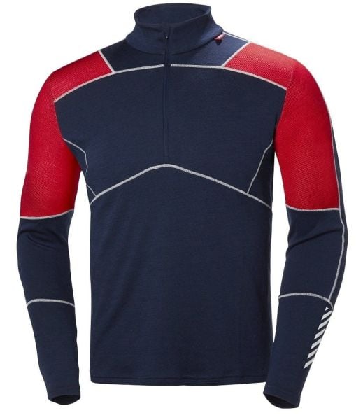 HH HH LIFA MERINO MAX 1/2 ZIP ERKEK ÜST İÇLİK Evening Blue