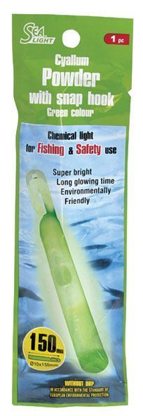 Balık Avı  İçin Fosforlu Işık,10x150mm,Yeşil Renk,Toz Tipi,Kolay Kancayla