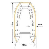 Hercules Pro , Alüminyum Tabanlı Bot 320AL/D 320x155 cm