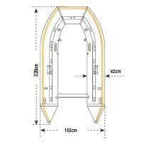 Hercules Pro , Alüminyum Tabanlı Bot 320AL/D 320x155 cm