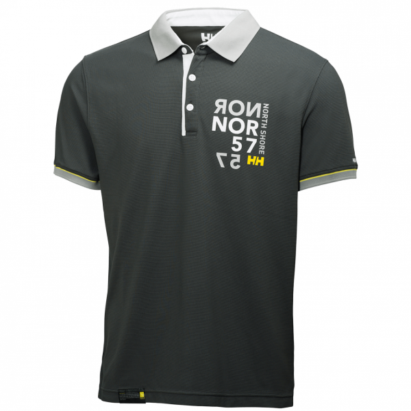 HP RACING POLO YAKA T-SHIRT,Charcoal