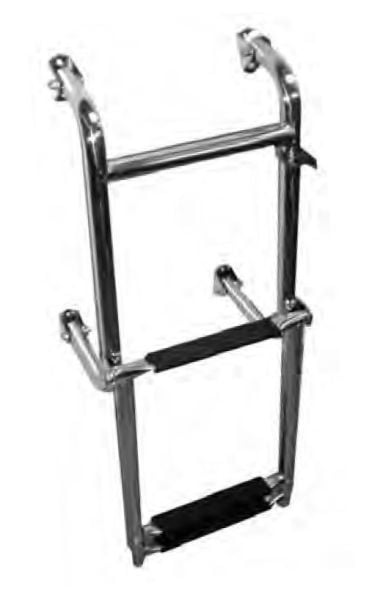 Krom Merdiven 2+2 Katlanır,Teleskopik 30x90 cm