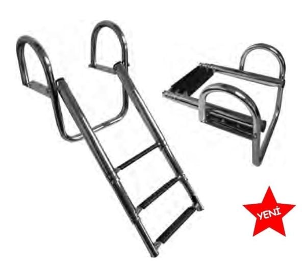Platform Üstü Teleskopik Krom Merdiven