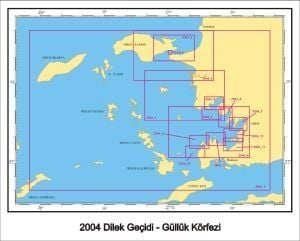 Dilek Geçidi - Güllük Körfezi 2004 Yat Haritası