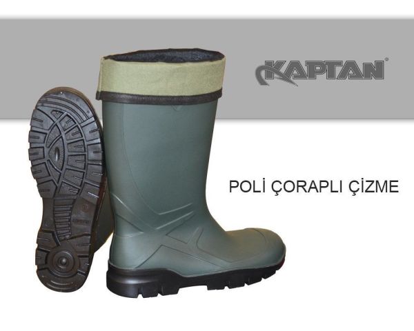 KAUÇUK ÇİZME ÇORAPLI VE KONCUKLU