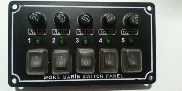 5'Lİ SWİTCH PANEL - YATAY 150X85 MM