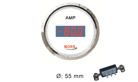 DİJİTAL AMPERMETRE 12/24V BEYAZ ŞÖNT DAHİLDİR