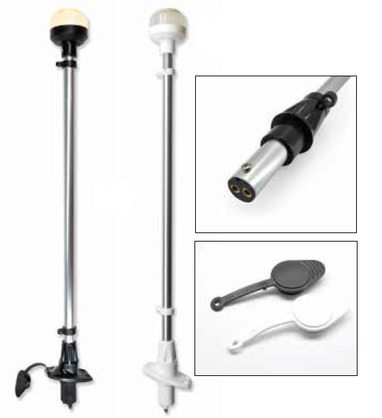 IŞIKLI BAYRAK DİREĞİ SOKETLİ LED 12V 60 CM