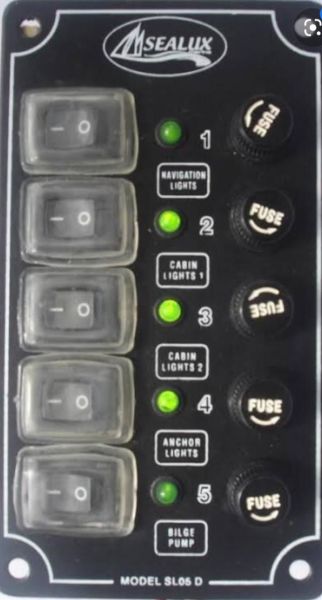 5 ANAHTARLI İZOLELİ DİKEY SWITCH PANEL 80x145 MM
