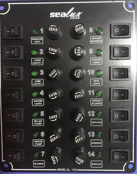 14 ANAHTARLI KÜÇÜK EBATLI SWITCH PANEL 148x185 MM