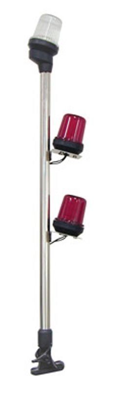 Üç Renkli Işıklı Direk,36 CM,Paslanmaz Inox 316