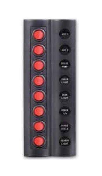 SWITCH PANEL 8 Lİ OTOMATİK SİGORTALI LED 90x235 MM