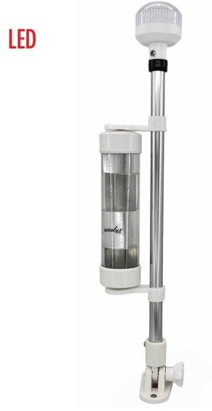 Bayrak Direği Katlanabilir - Reflektörlü  Beyaz 50 cm  12V