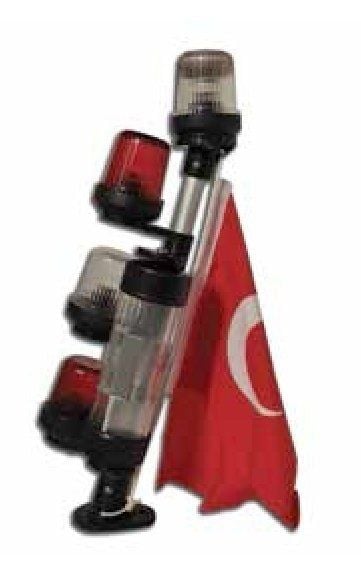 KOMBİNE REFLEKTÖRLÜ BAYRAK DİREĞİ 45 CM