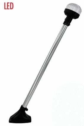 Işıklı Bayrak Direği Sabit Siyah  50 cm   12/24V