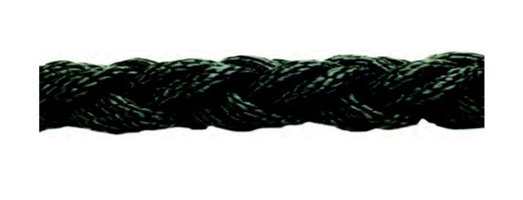 Polyester Halat 8 Kollu Siyah 18 mm 246 gr/m