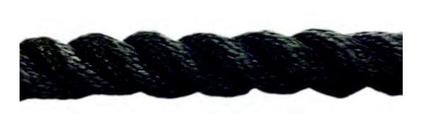 Polyester Halat 3 Kollu Siyah 18 mm 246 gr/m