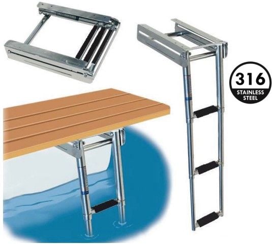 Teleskopik Merdiven 4’lü  Platform Altı (K›zakl›) 30x85 cm