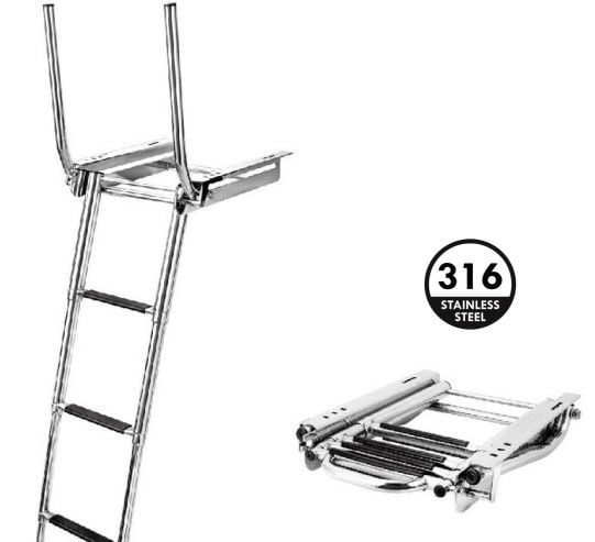 Teleskopik Tutamaklı Platform Altı Merdiven 4’lü Krom