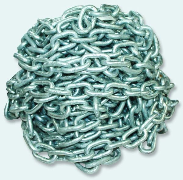 08mm DIN 766 Kalibre Zincir (Galvanizli) - Kısa Baklalı